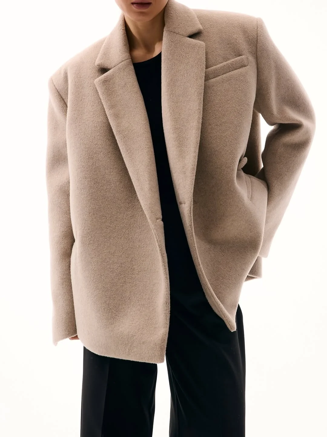 fall outfits with peacoat 2026 Soft Beige Tailoring For Quiet Autumn Days