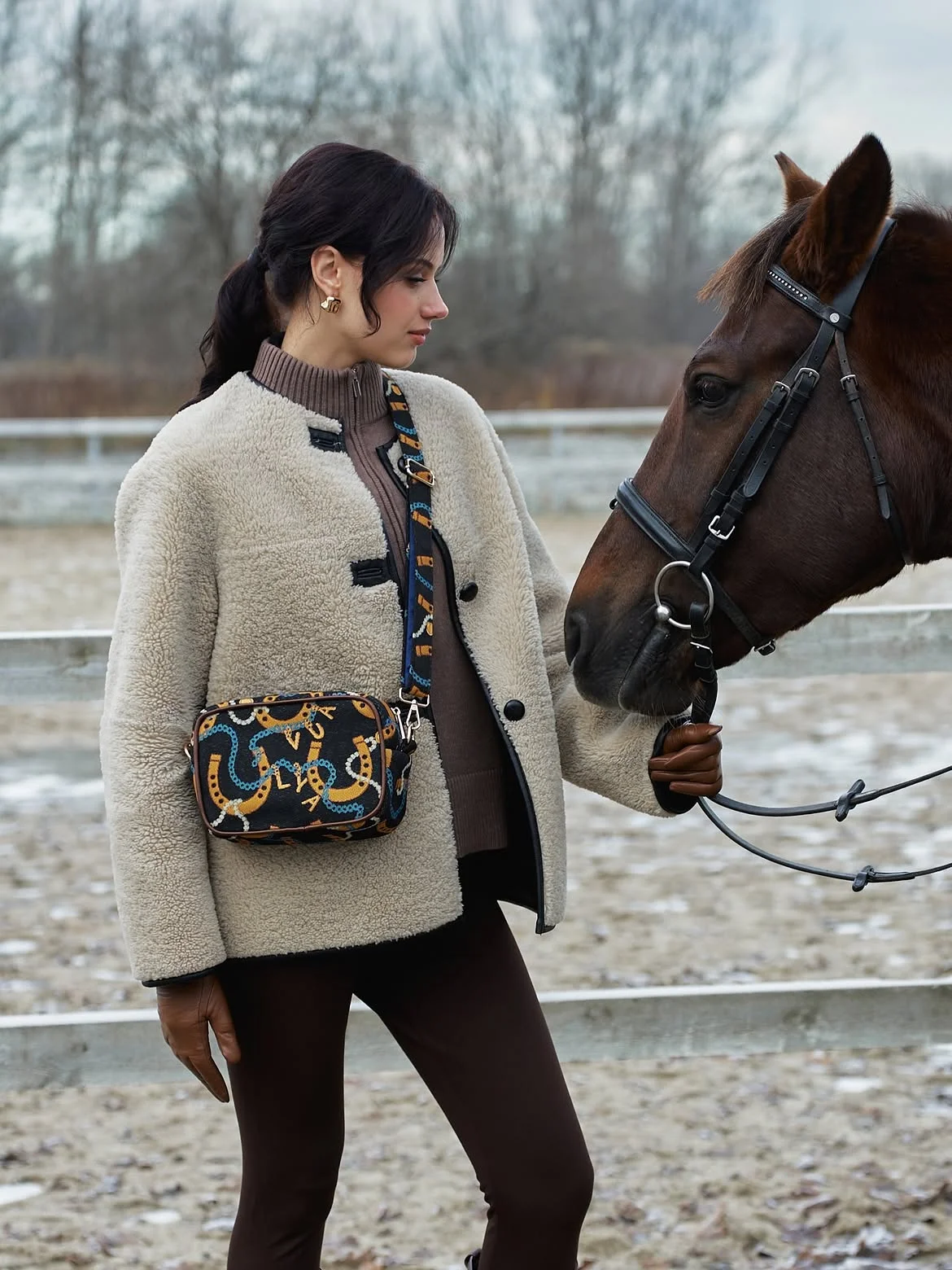 fall outftis with Crossbody bag 2026 Cozy Equestrian Style With a Playful Crossbody
