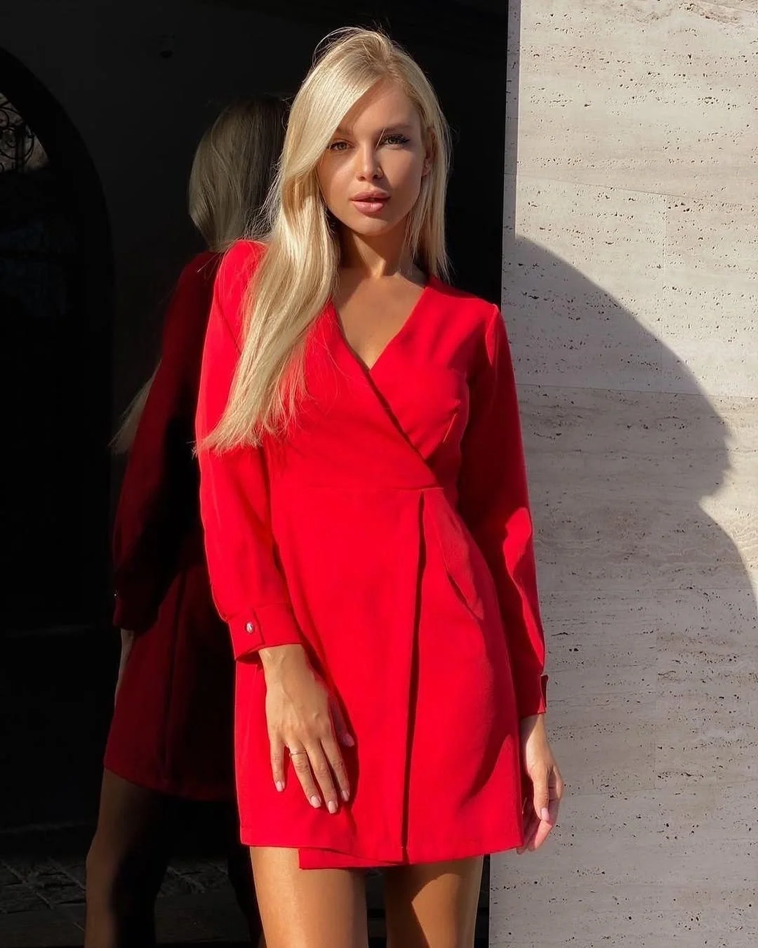 fall Wrap dress outfit 2026 A Confident Red Wrap Dress That Makes a Statement