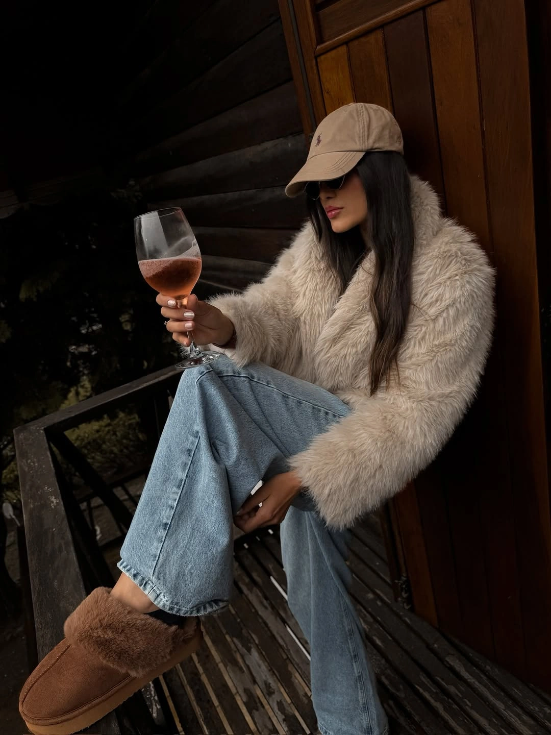 glamorous faux fur jacket Soft Neutral Textures For Cozy Weekends
