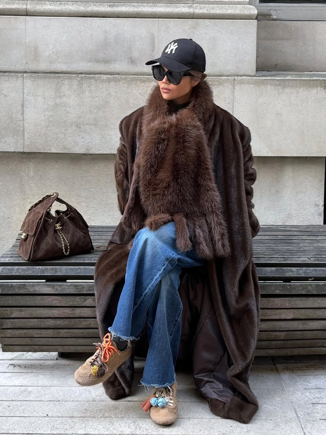 glamorous faux fur jacket Oversized Winter Layers With Luxe Comfort