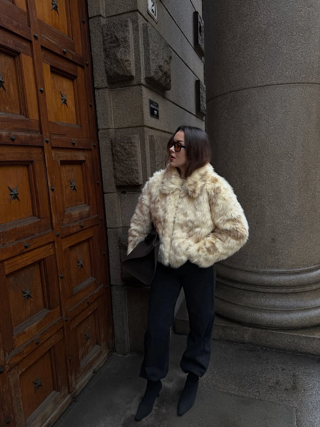 glamorous faux fur jacket Soft Cream Texture For Everyday Chic