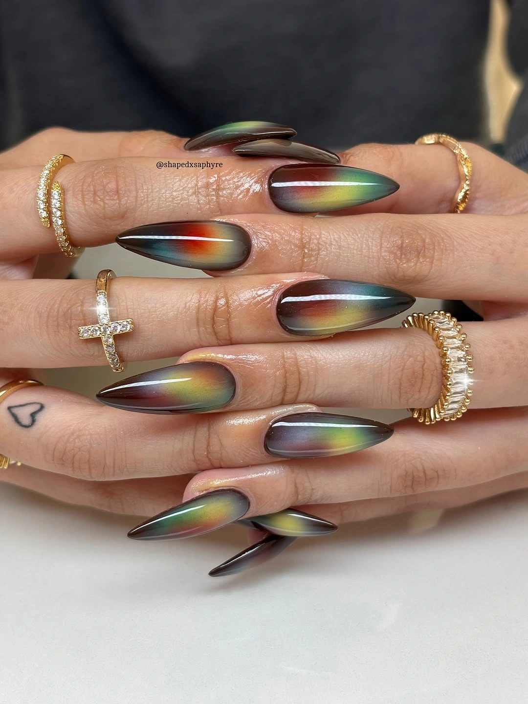 gorgeous september nail designs 2026 Smoky Aura Cat Eye Elegance