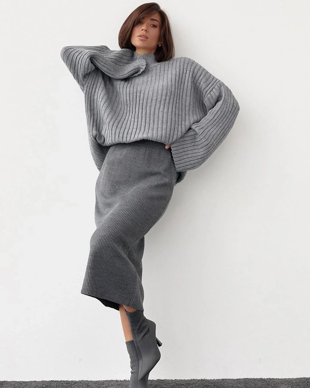 knit skirt outfits fall 2026 Rib Knit Sets That Elevate Everyday Dressing