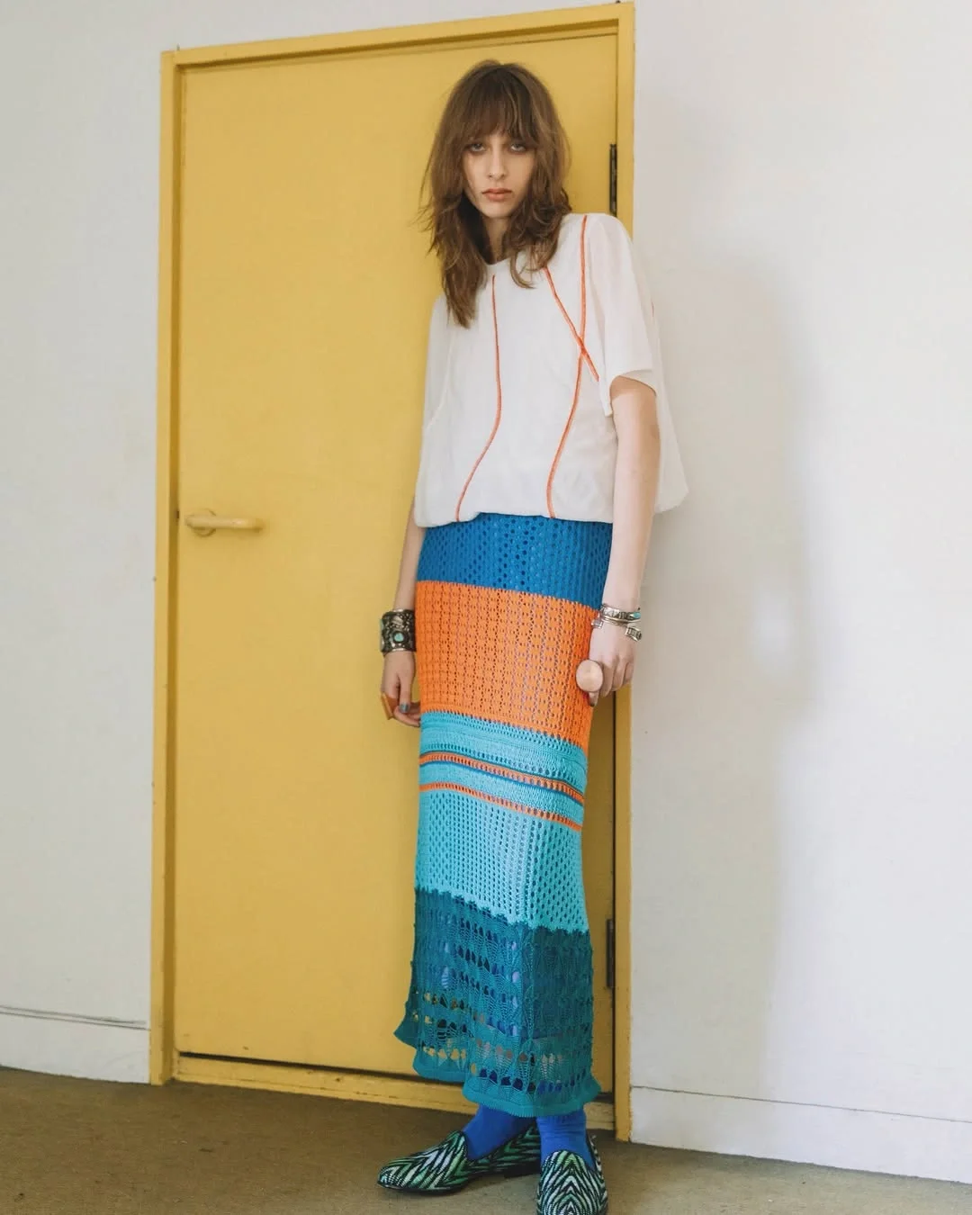 knit skirt outfits fall 2026 Playful Color Blocking Makes Knitwear Feel Unexpected