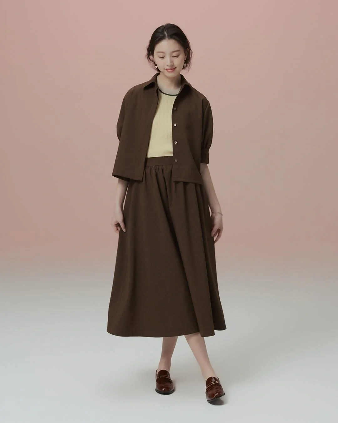 knit skirt outfits fall 2026 Chocolate Brown Layers Feel Made for Crisp Autumn Days