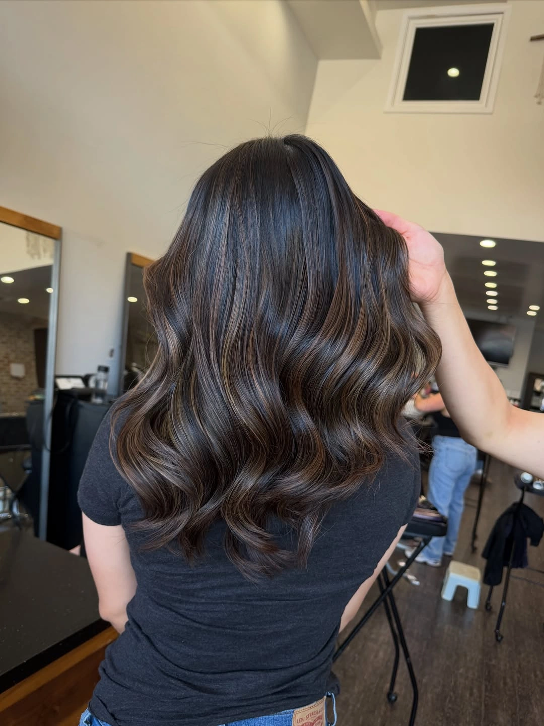 modern babylights hair ideas Espresso Babylights With Soft Chocolate Shine