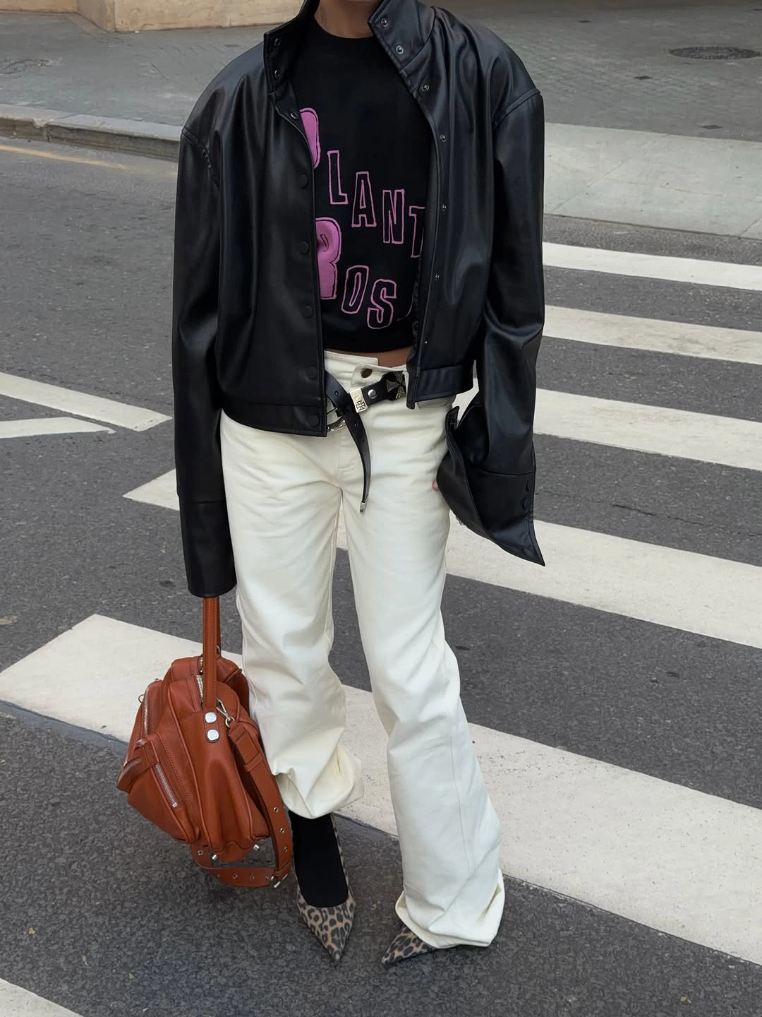 modern september fashion trends 2026 Elevated Leather And White Denim Contrast