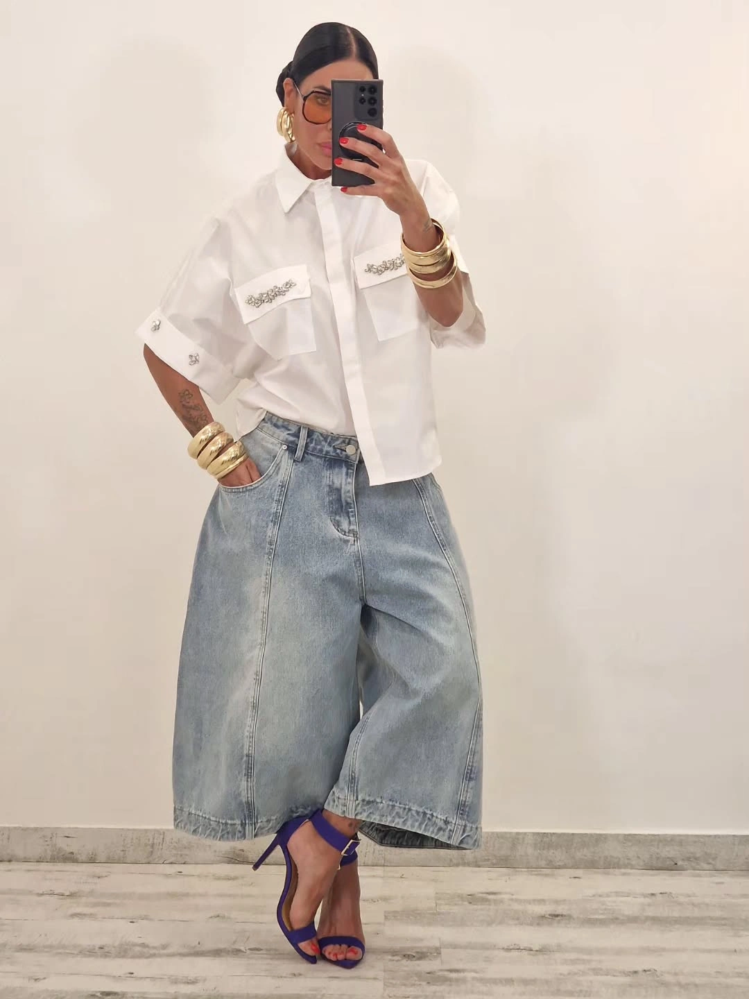 modern september fashion trends 2026 Relaxed Denim Meets Crisp Shirting