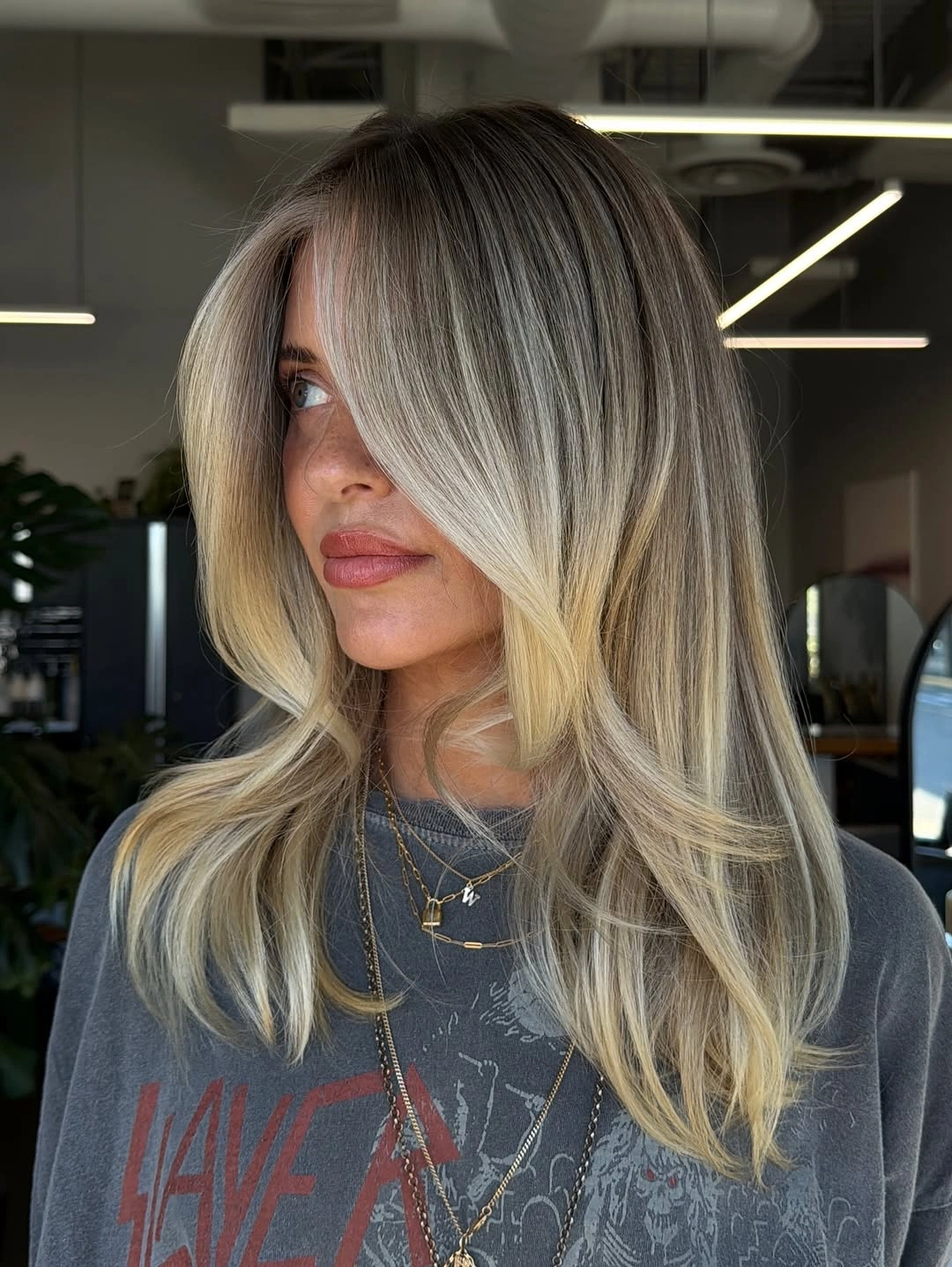 natural heatless curls hairstyle Cool Beige Layers With Soft Movement