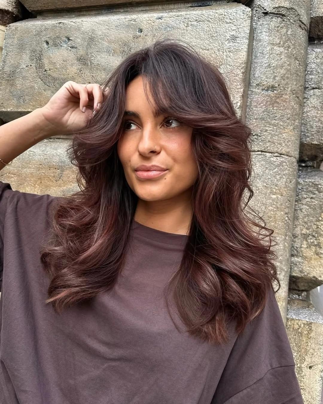 rich chestnut brown hair color Golden Chestnut Volume