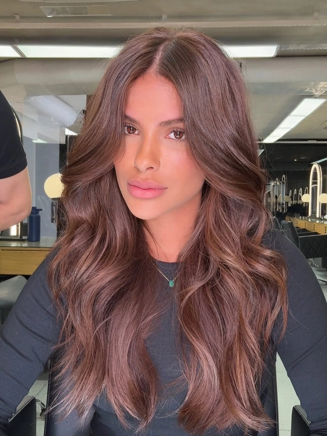 rich chestnut brown hair color Soft Chestnut Layers With Natural Dimension