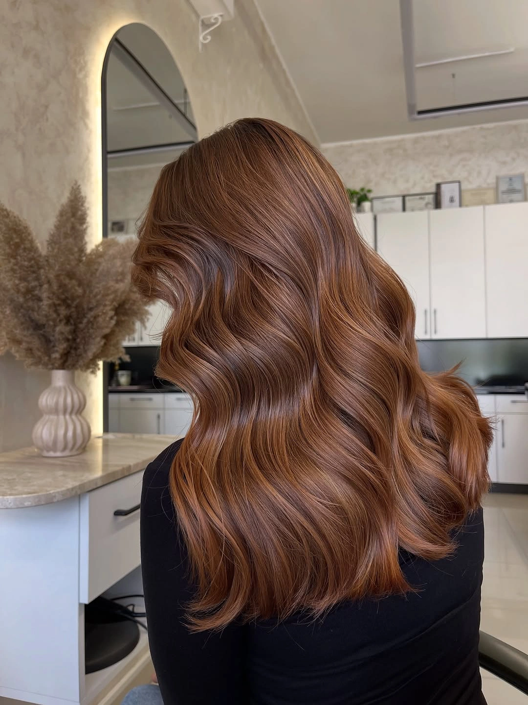 rich chestnut brown hair color Golden Chestnut With Seamless Movement