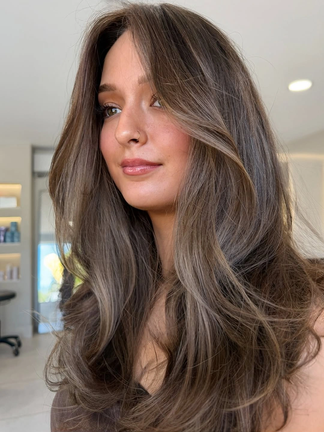 rich chestnut brown hair color Cool Mushroom Chestnut Blend