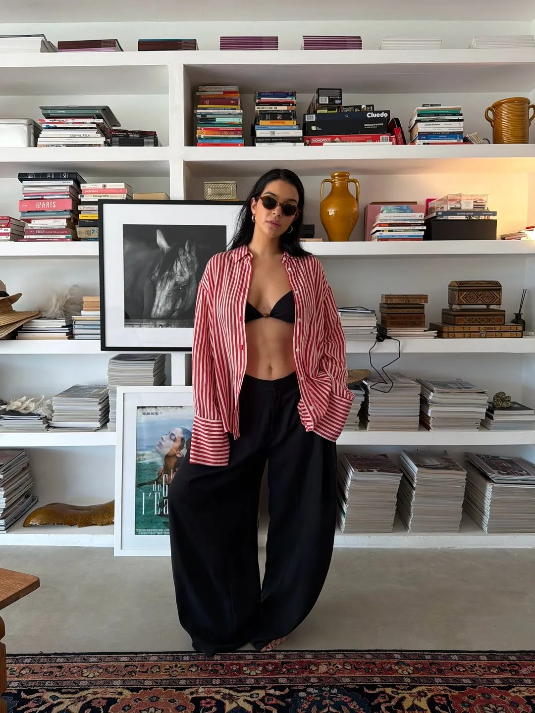simple casual fall outfits 2026 Oversized Stripes And Wide-Leg Trousers For Effortless Sophistication