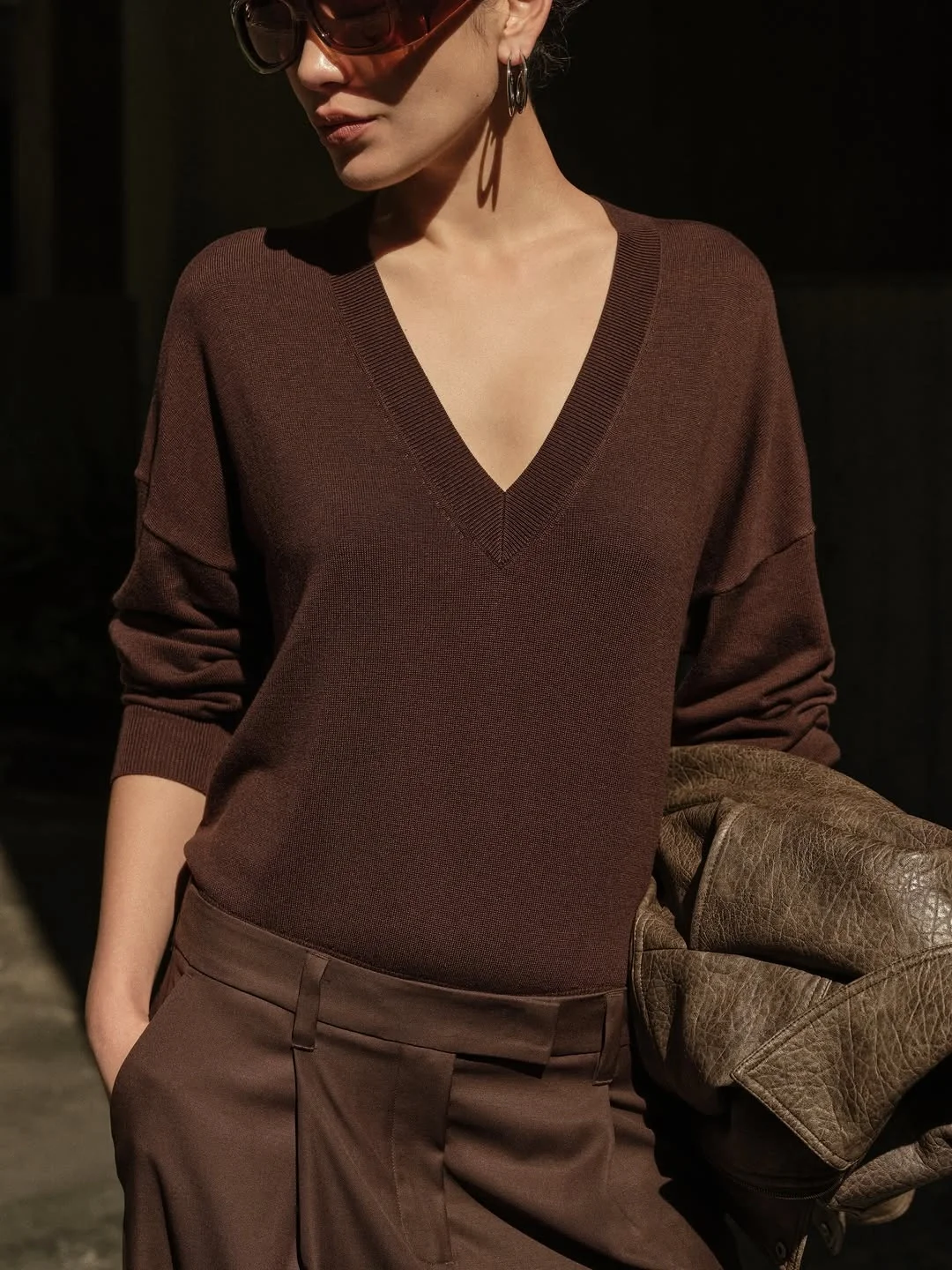 simple casual fall outfits 2026 Chocolate Brown Knitwear That Feels Quietly Luxurious