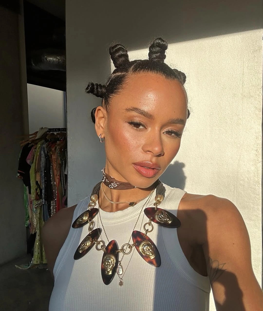 stunning bantu knots hairstyles Minimalist Bantu Knots With a Modern Editorial Finish