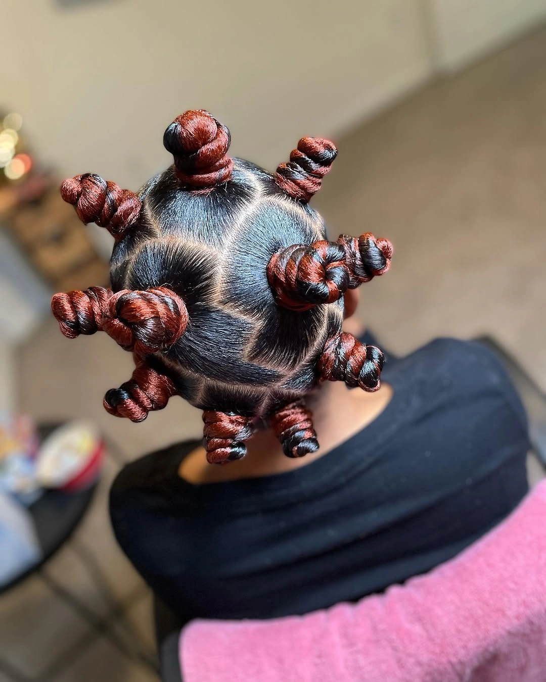 stunning bantu knots hairstyles Glossy Two Tone Bantu Knots With Clean Sections