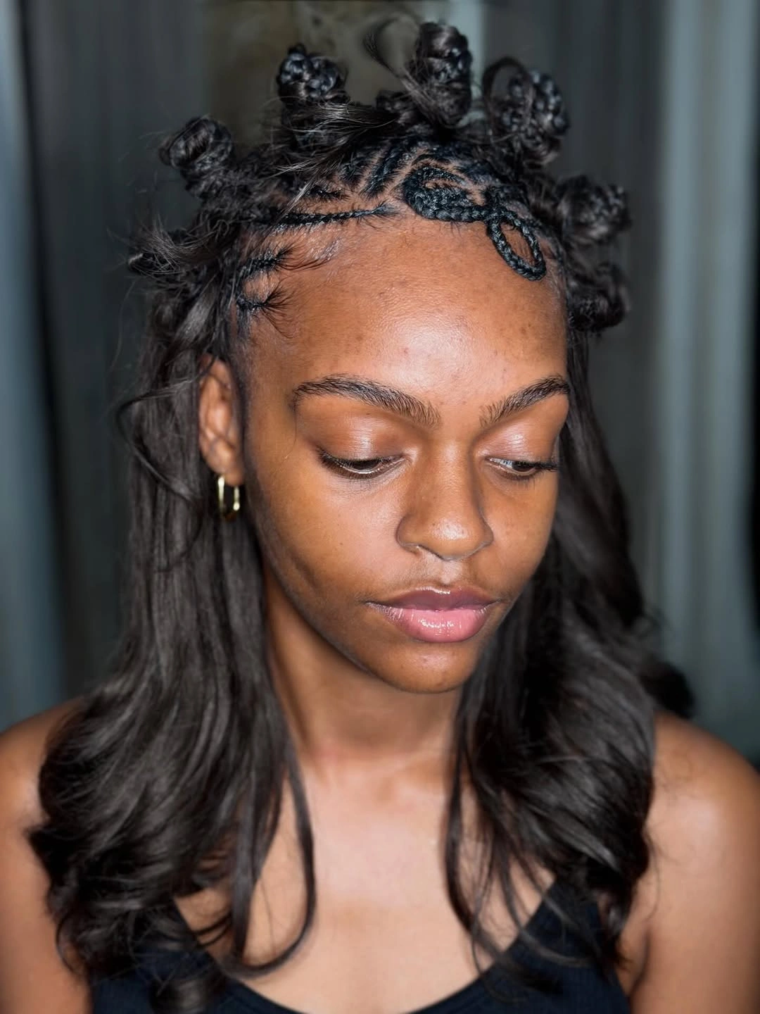 stunning bantu knots hairstyles Braided Bantu Knots with Flowing Length for a Fashion-Forward Finish