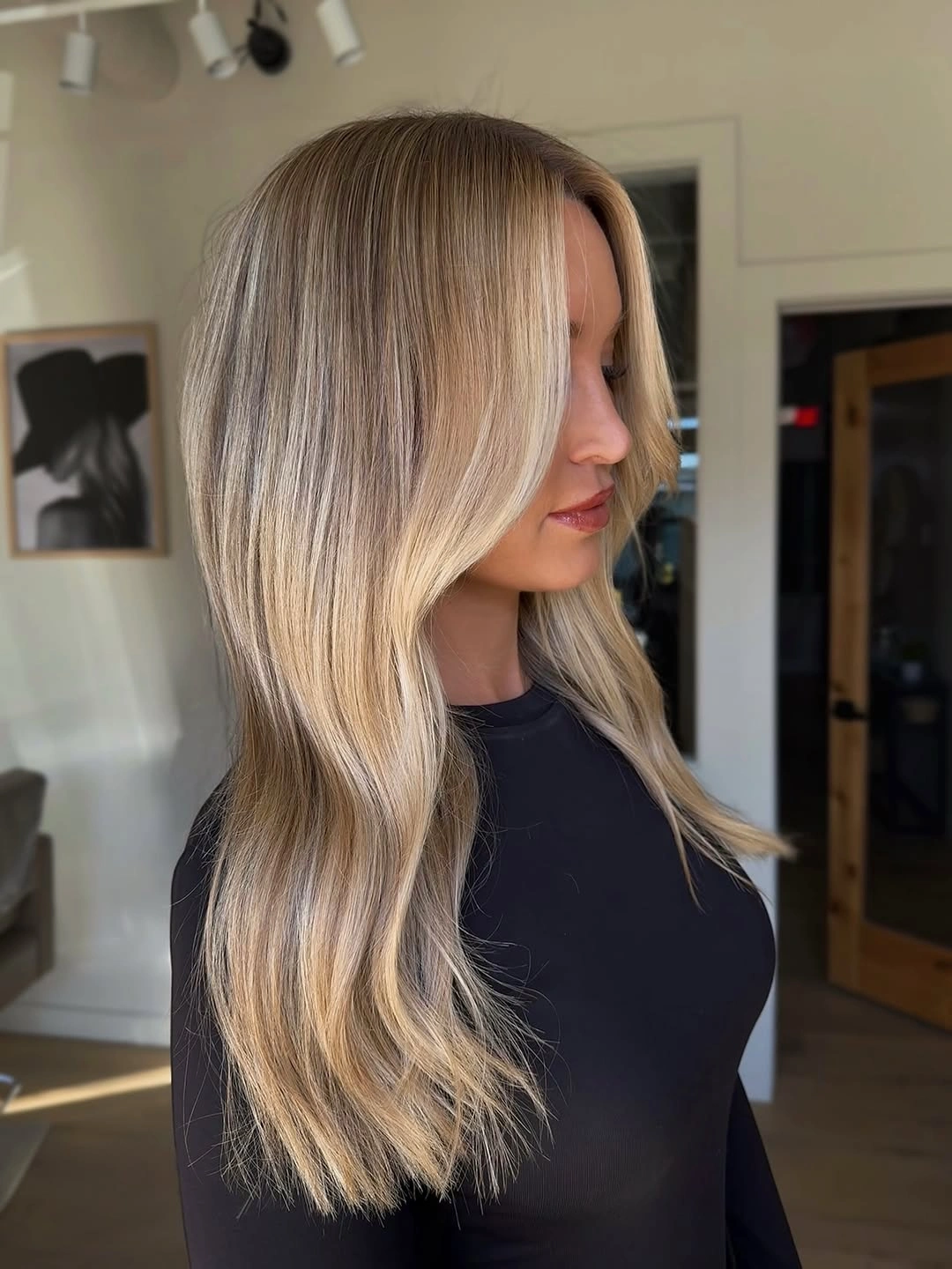 stunning beige blond hair color Soft Face-Framing Blonde That Never Looks Too Bright