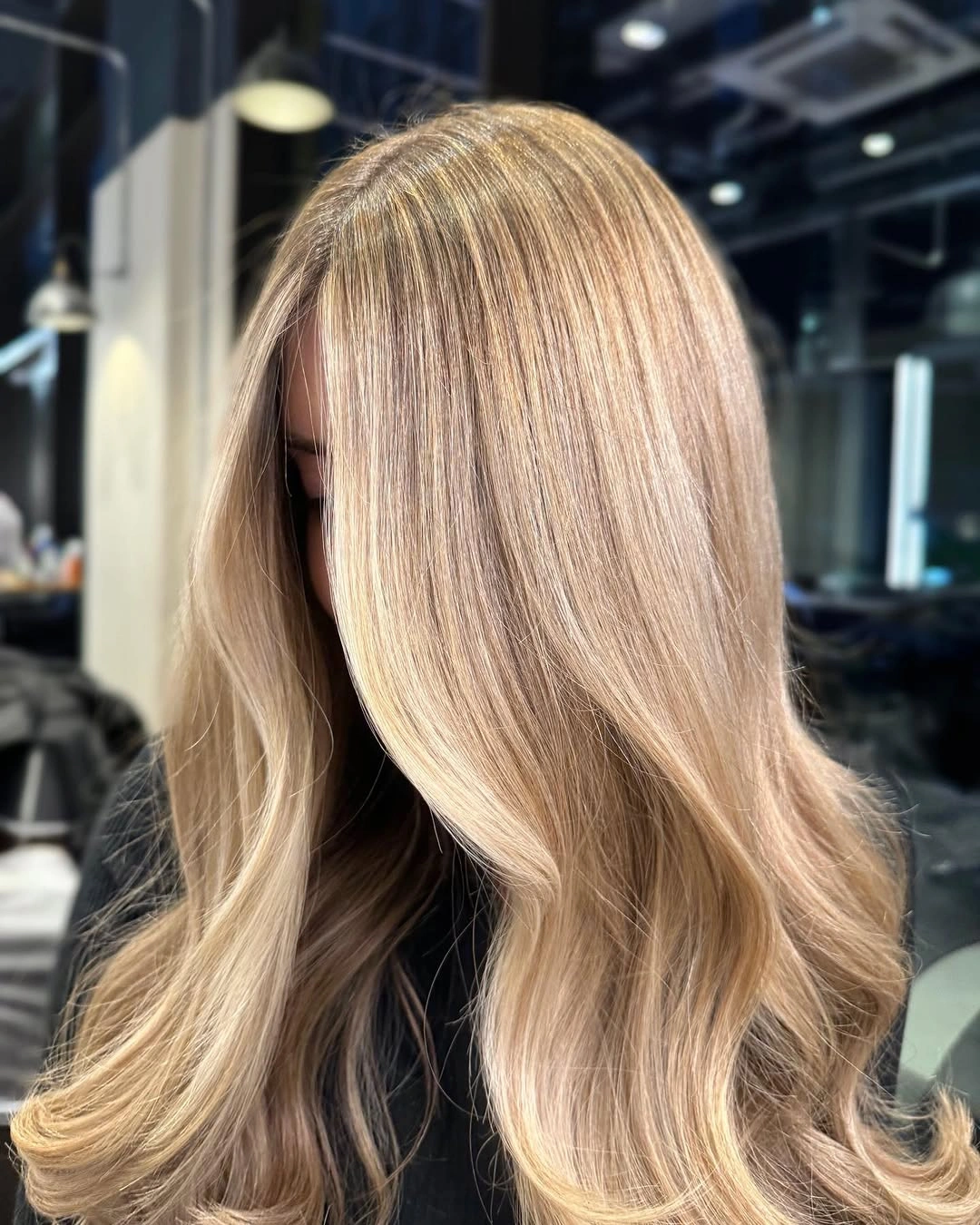 stunning beige blond hair color Glossy Beige Blonde With Silky Hollywood Flow