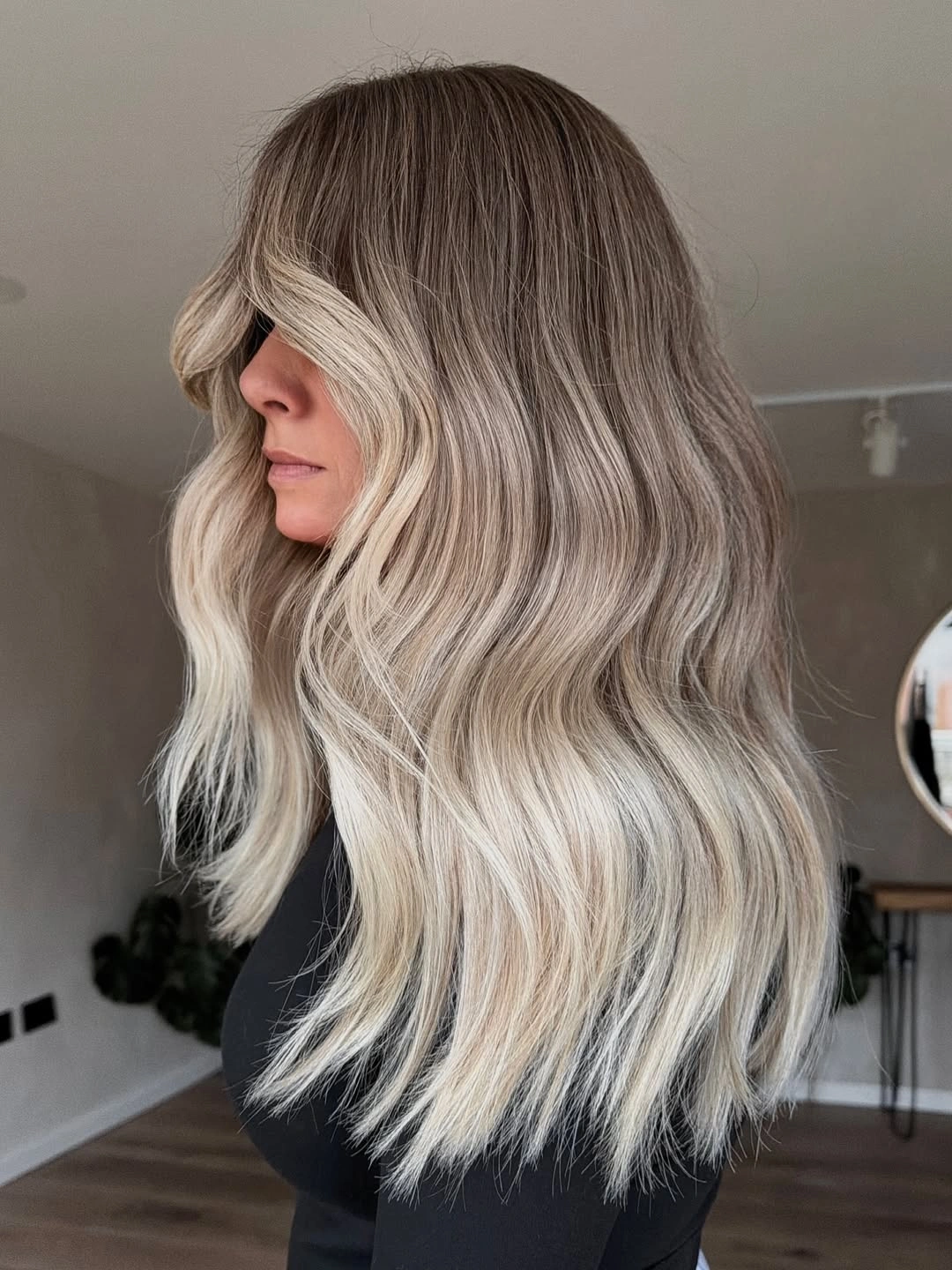 stunning beige blond hair color Smoky Beige Blonde With Soft Waves