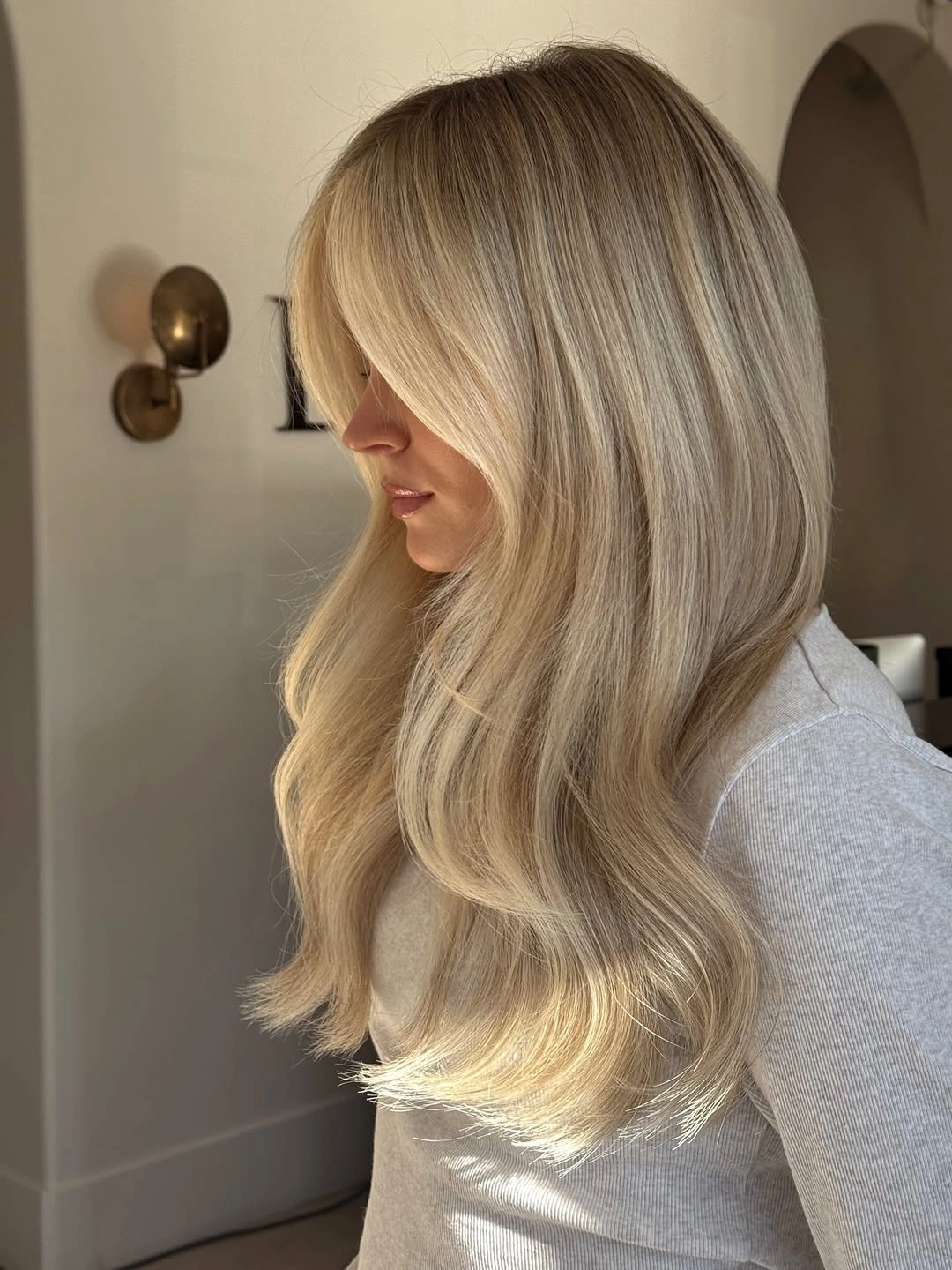 stunning beige blond hair color Silky Beige Blonde With Timeless Softness