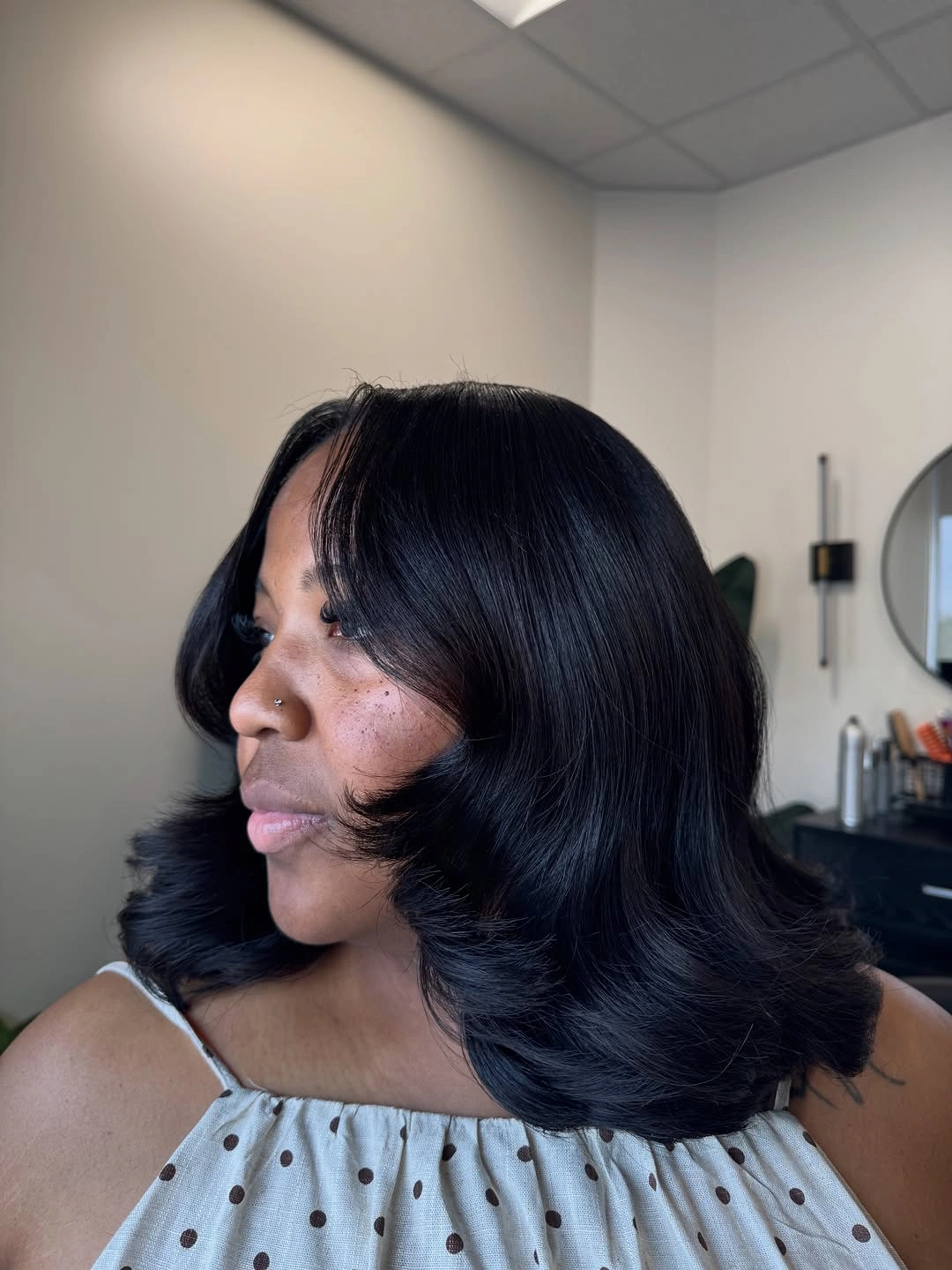 stylish bob hairstyles for black women Voluminous Flip Bob With Glamorous Curves