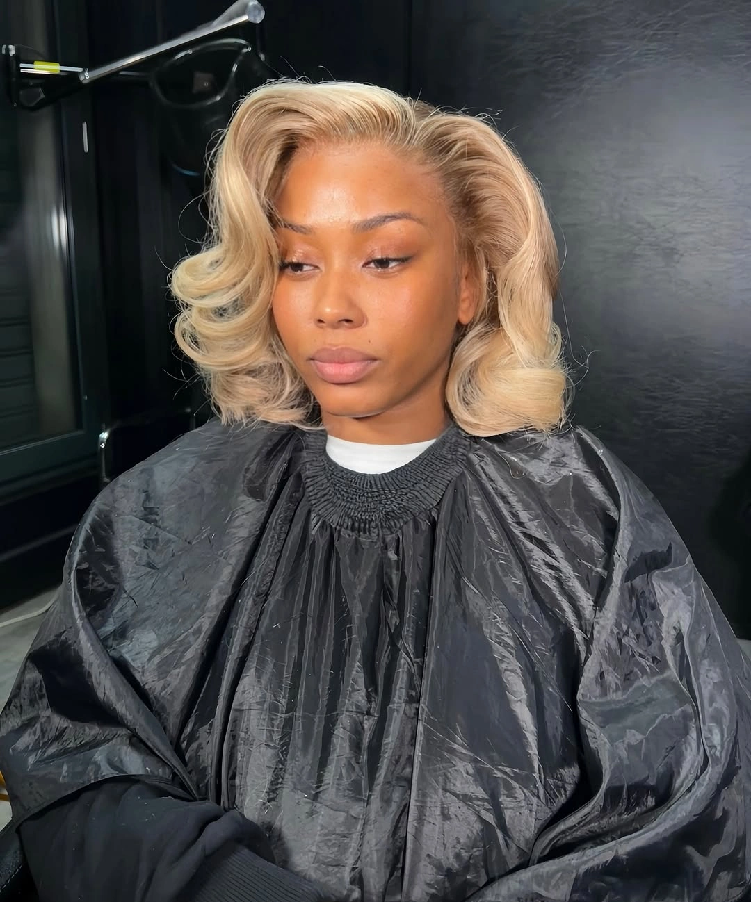 stylish bob hairstyles for black women Voluminous Blonde Bob With Glamorous Waves