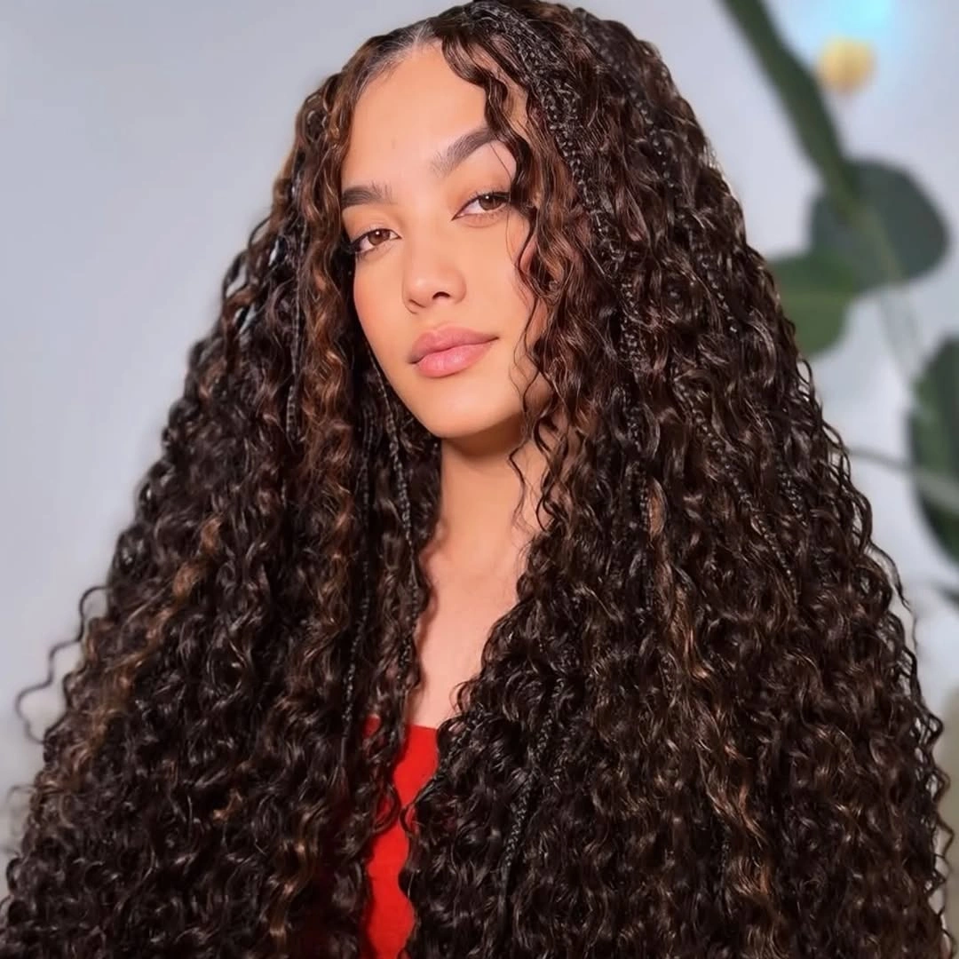 stylish bora bora braids hairstyle Soft Spiral Texture With Delicate Accent Braids