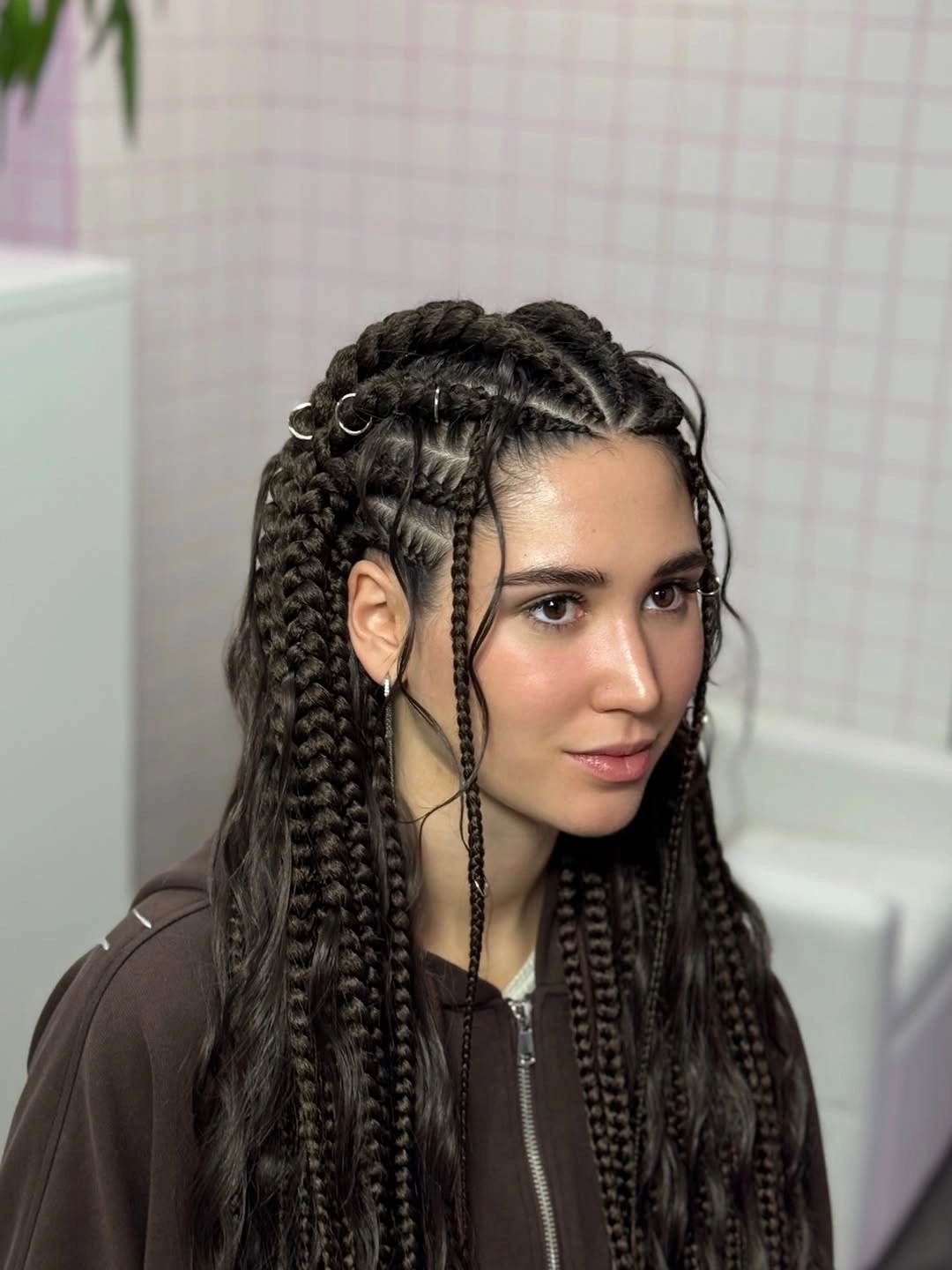 stylish bora bora braids hairstyle Edgy Mixed Braids With Loose Waves