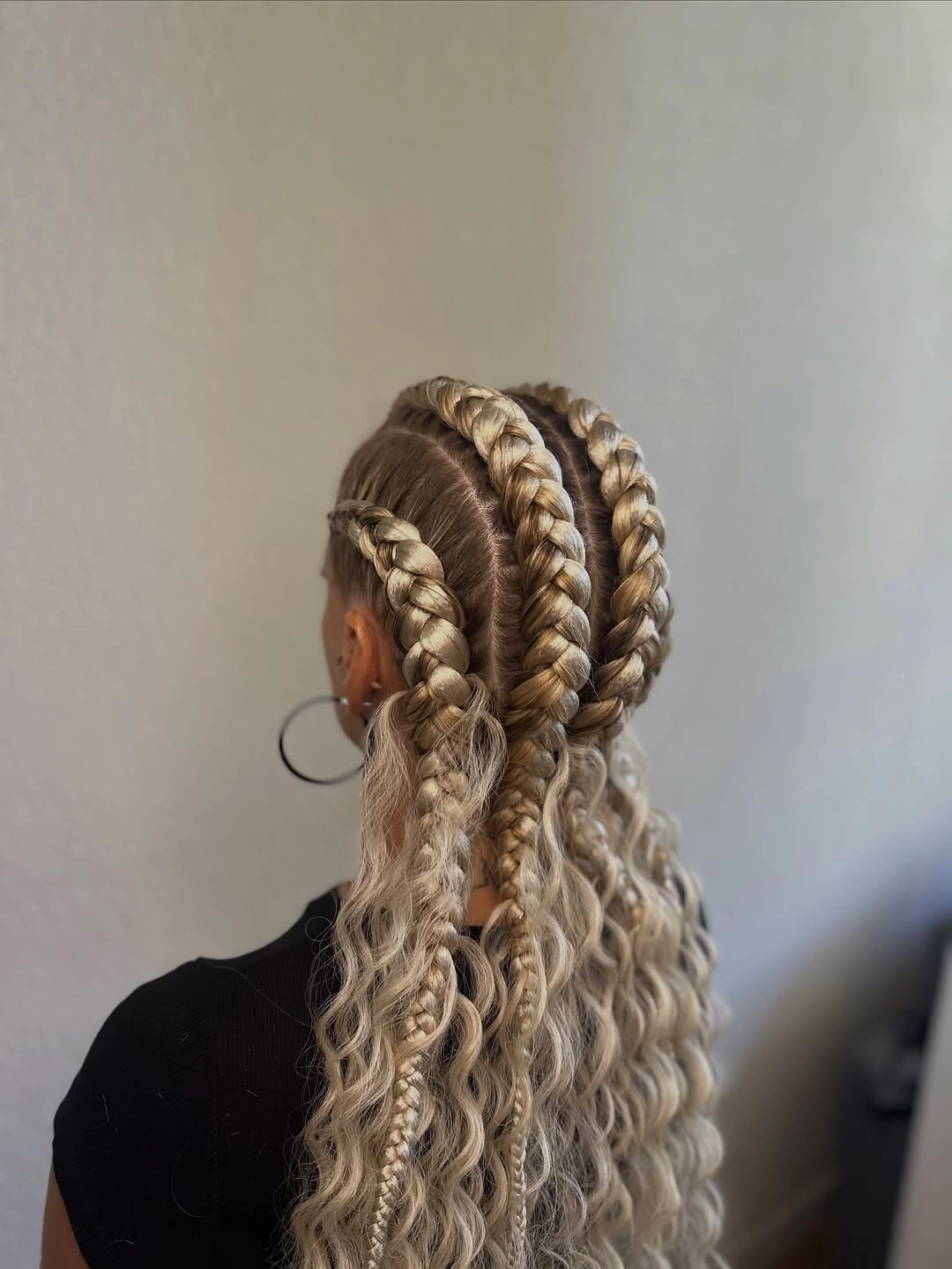 stylish feed in braid hairstyles Boho Feed-In Braids with Loose Wavy Lengths