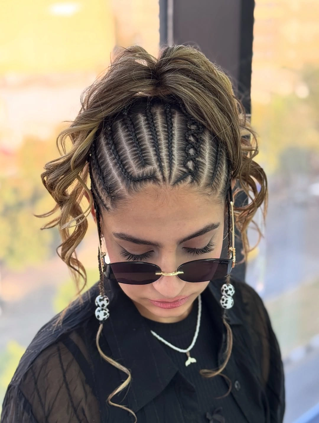stylish feed in braid hairstyles Half Up Feed In Braids with Soft Curls