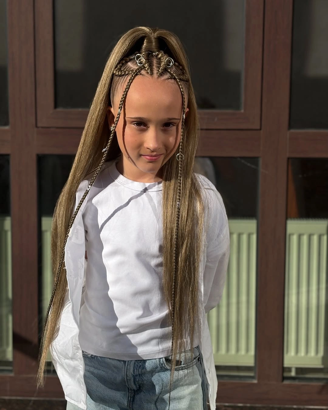 stylish feed in braid hairstyles Minimal Feed In Braids with Straight Hair