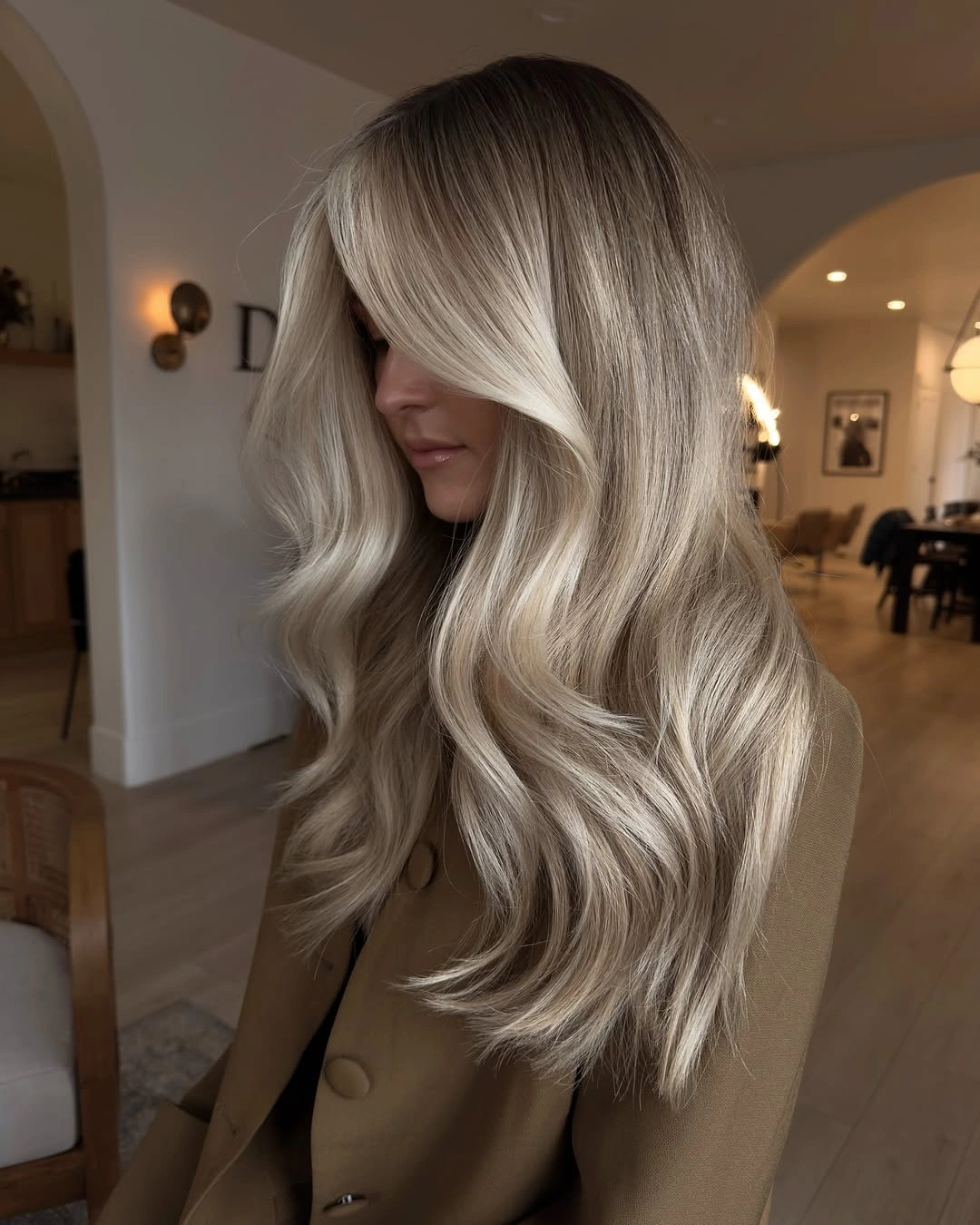 stylish hair lowlights color ideas and inspiration Creamy Vanilla Lowlights With Soft Dimension