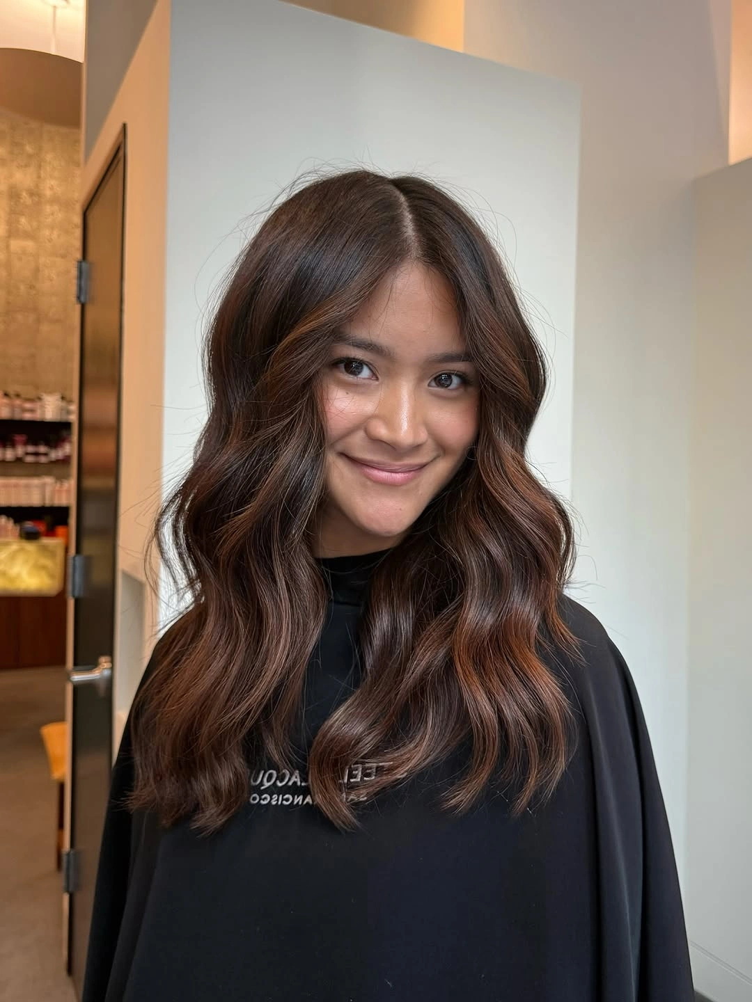 stylish hair lowlights color ideas and inspiration Chocolate Waves With Warm Cinnamon Depth
