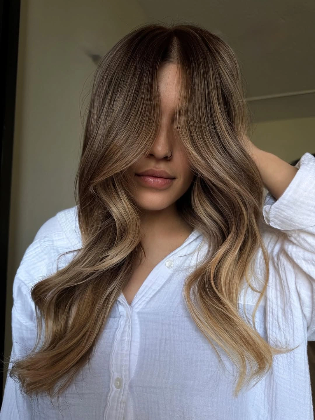 stylish hair lowlights: color ideas and inspiration Mocha Melt With Creamy Face Framing