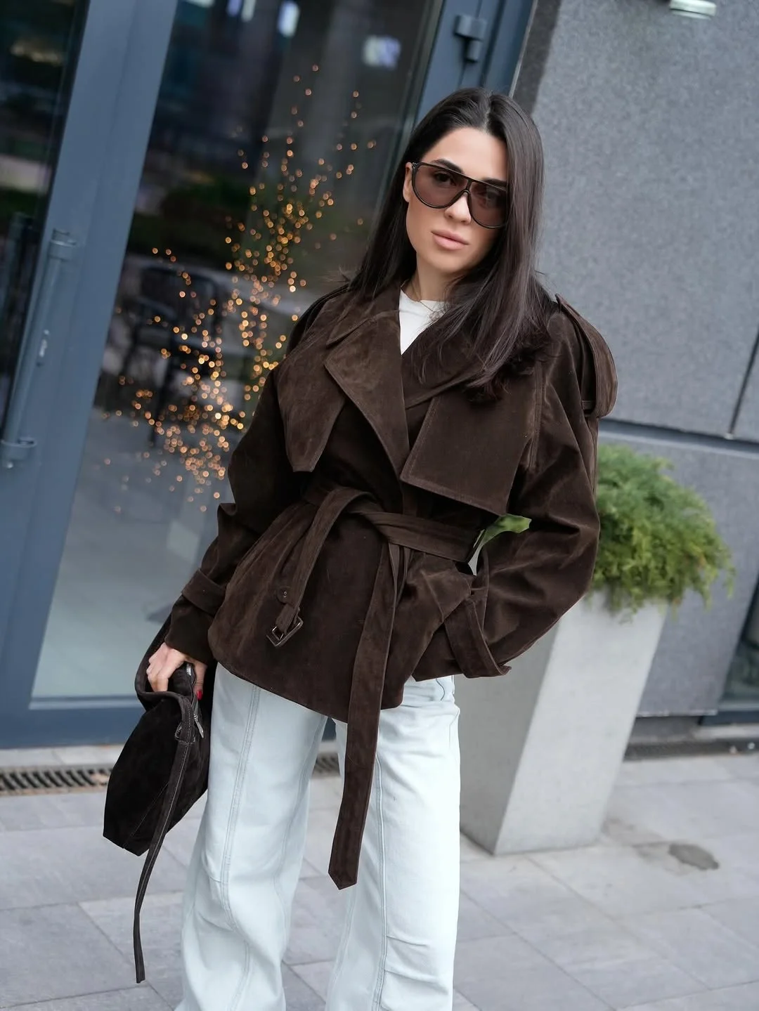 Trench coat fall outfits 2026 Rich Chocolate Layers With Relaxed Denim