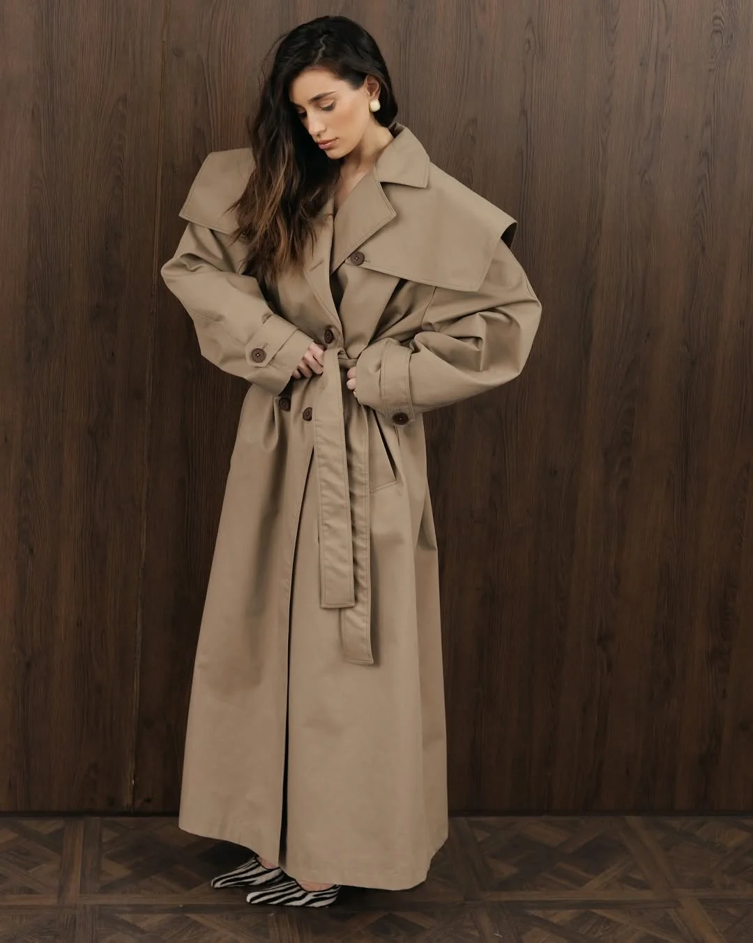 Trench coat fall outfits 2026 Classic Tan Oversized Trench
