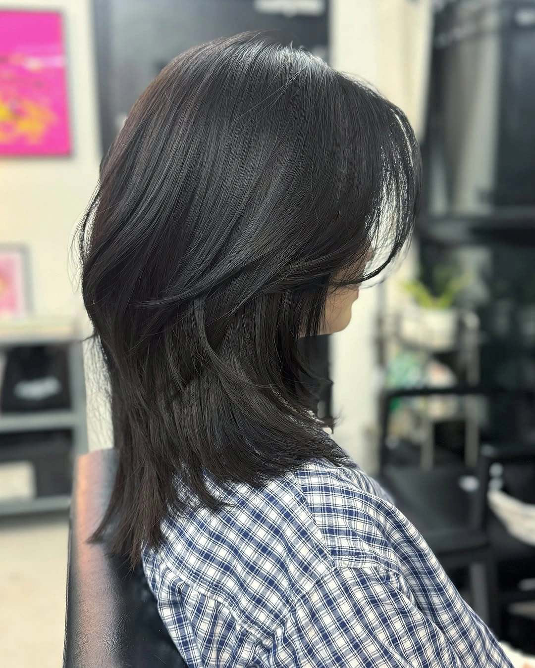 trendy choppy medium layered hair Sleek Feathered Layers With Smooth Volume
