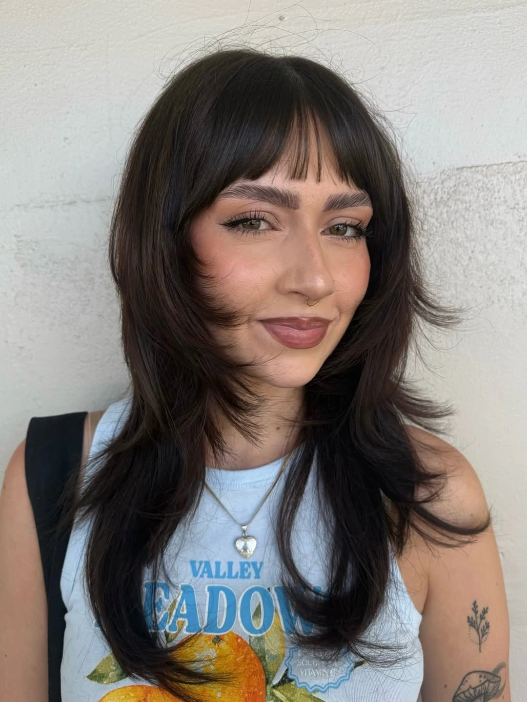 trendy choppy medium layered hair Face Framing Layers With Soft Flicked Ends