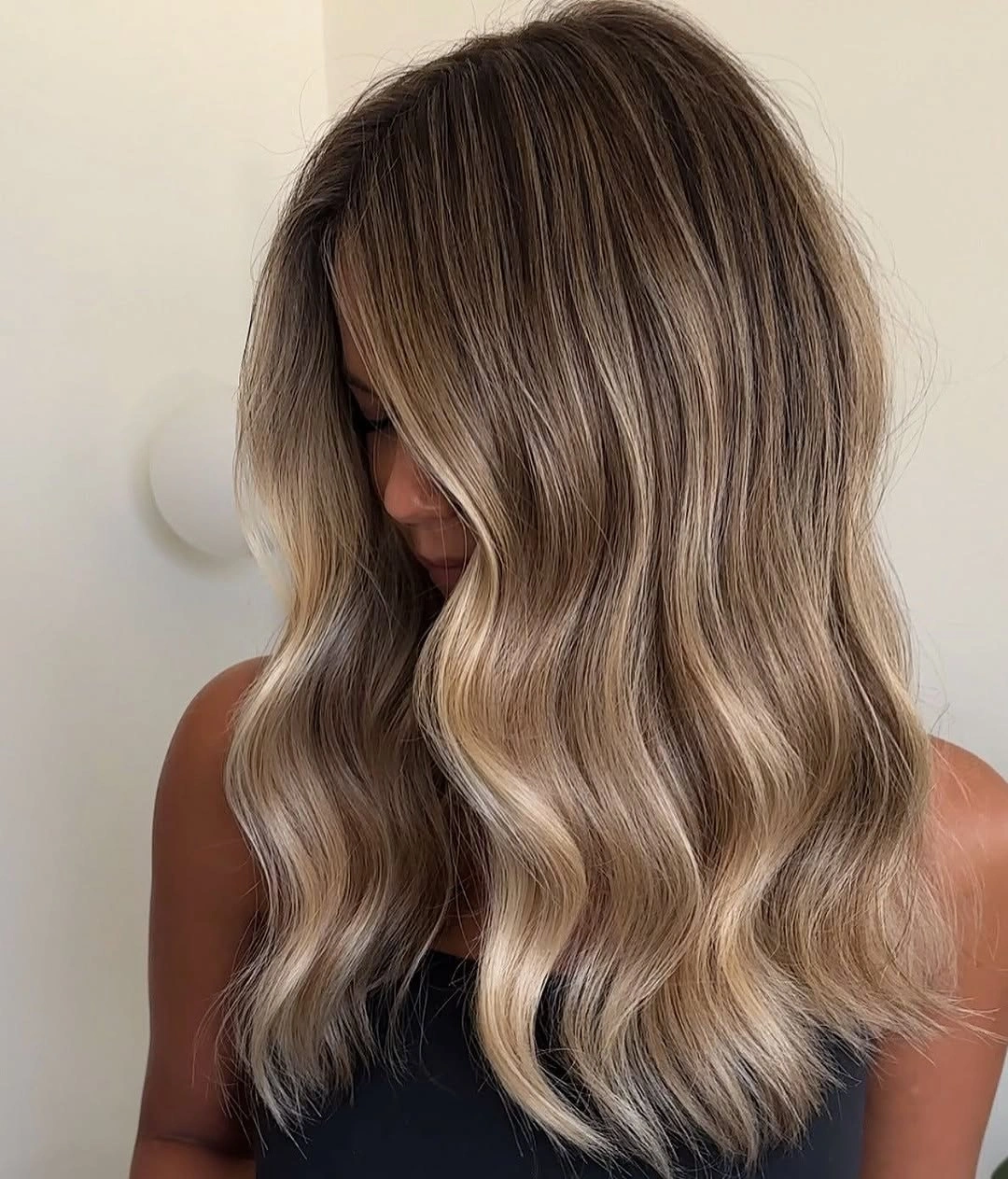 trendy full head babylights blonde on brown hair Soft Mushroom Blonde Dimension With Seamless Babylights