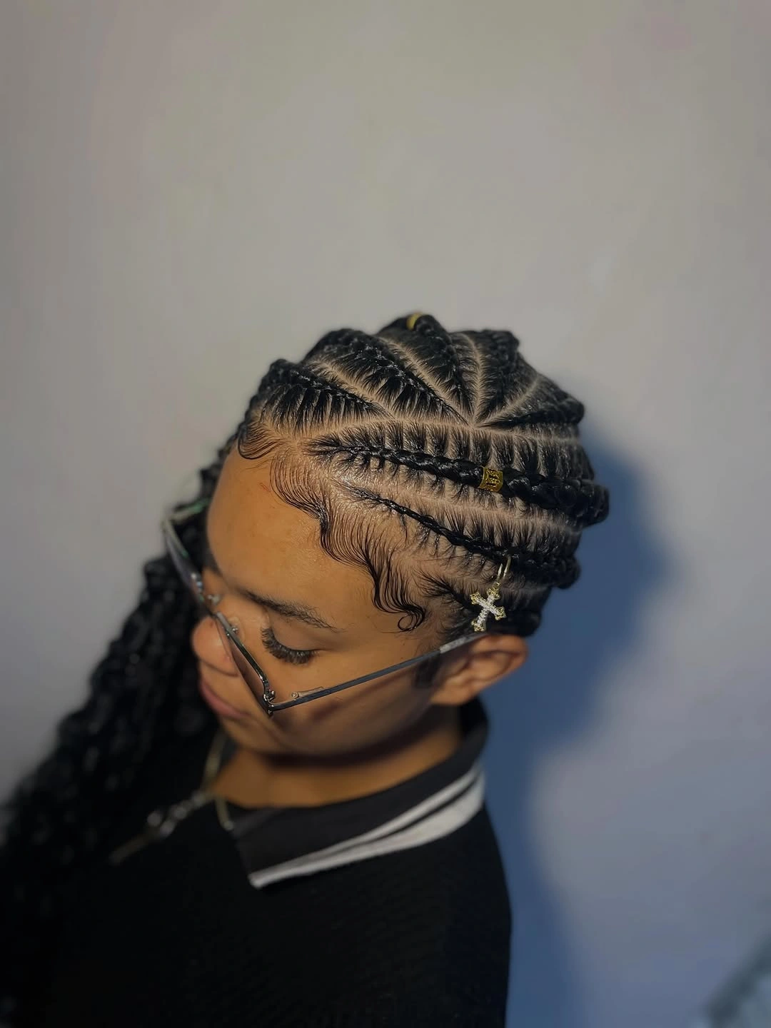 trendy lemonade braid hairstyle Diagonal Stitch Braids With Statement Details