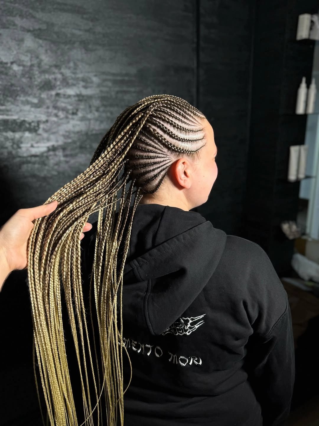 trendy lemonade braid hairstyle Blonde Lemonade Braids With Sleek Stitch Pattern