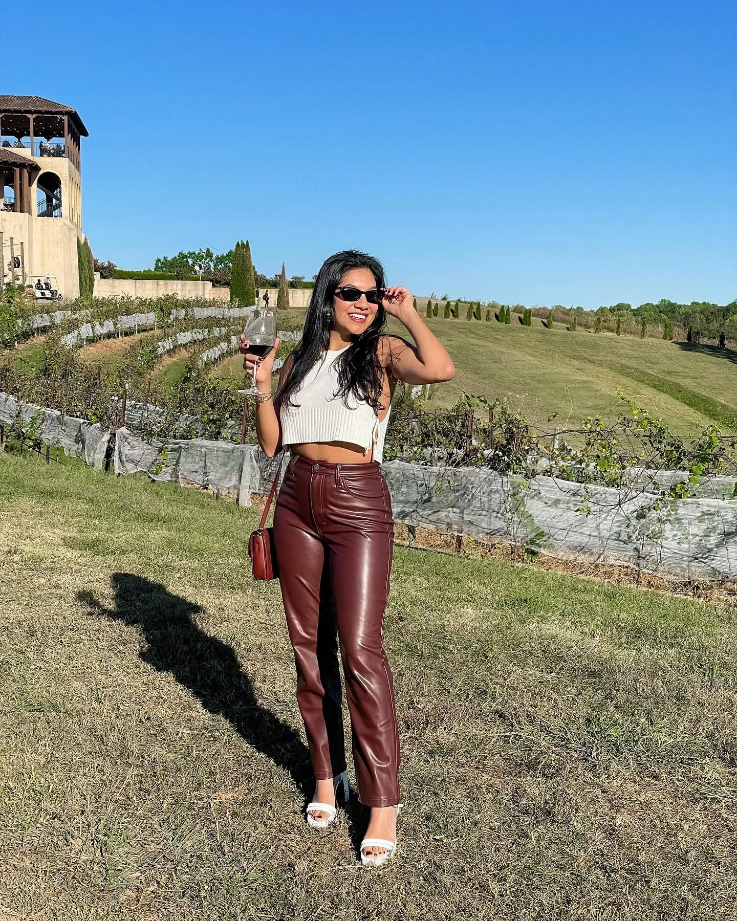 winery outfit fall 2026 Leather Pants That Elevate Winery Style