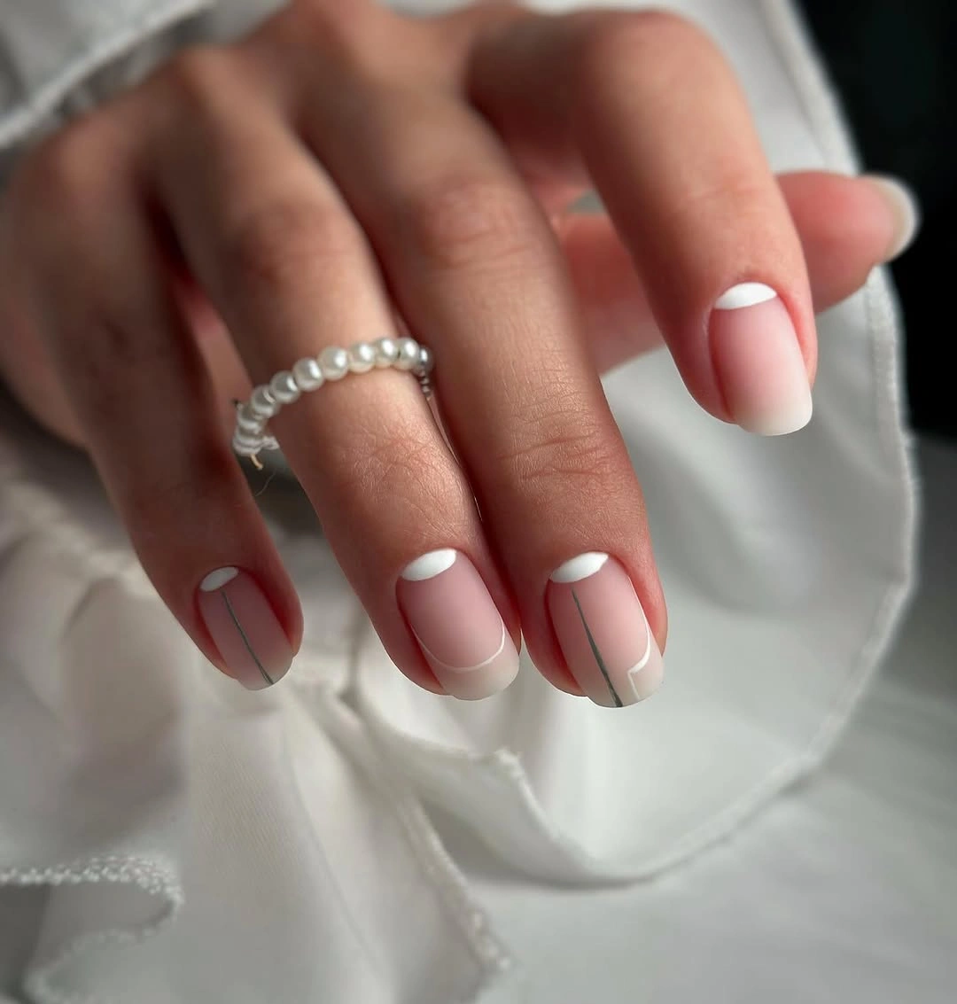 beautiful matte fall nails design 2026 Soft Neutral Lines