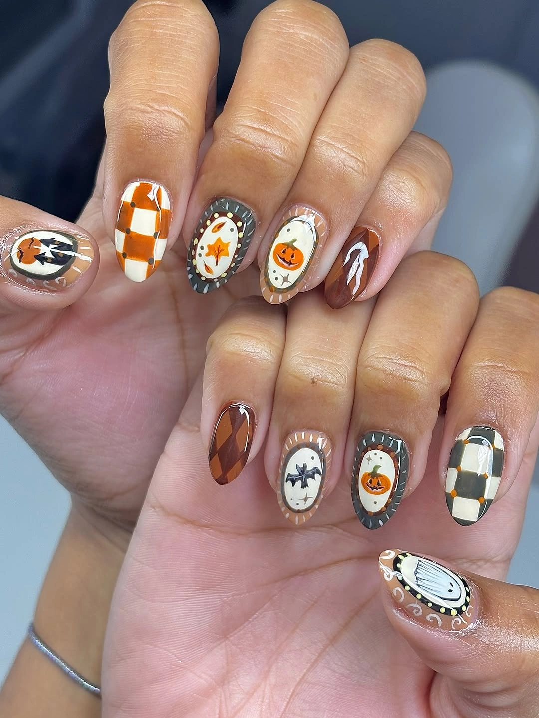 chic fall nail trends 2026 Whimsical Harvest Nail Art