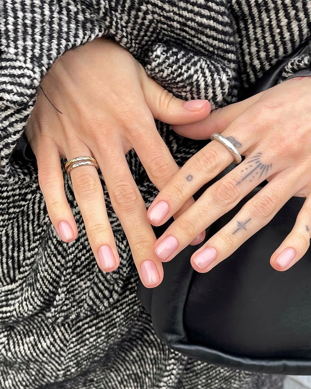 chic nude fall nails 2026 Glossy Blush Nude For An Effortless Fall Look