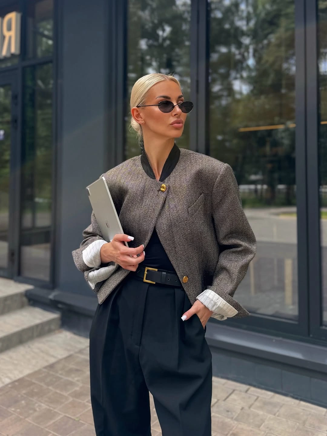 chic october fashion trends 2026 Heritage Tweed With Sculpted Proportions