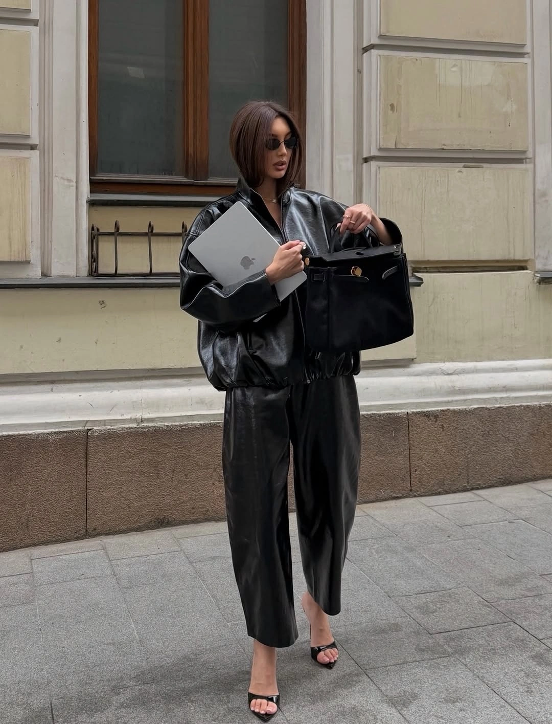 chic october fashion trends 2026 Black Leather Goes Minimal